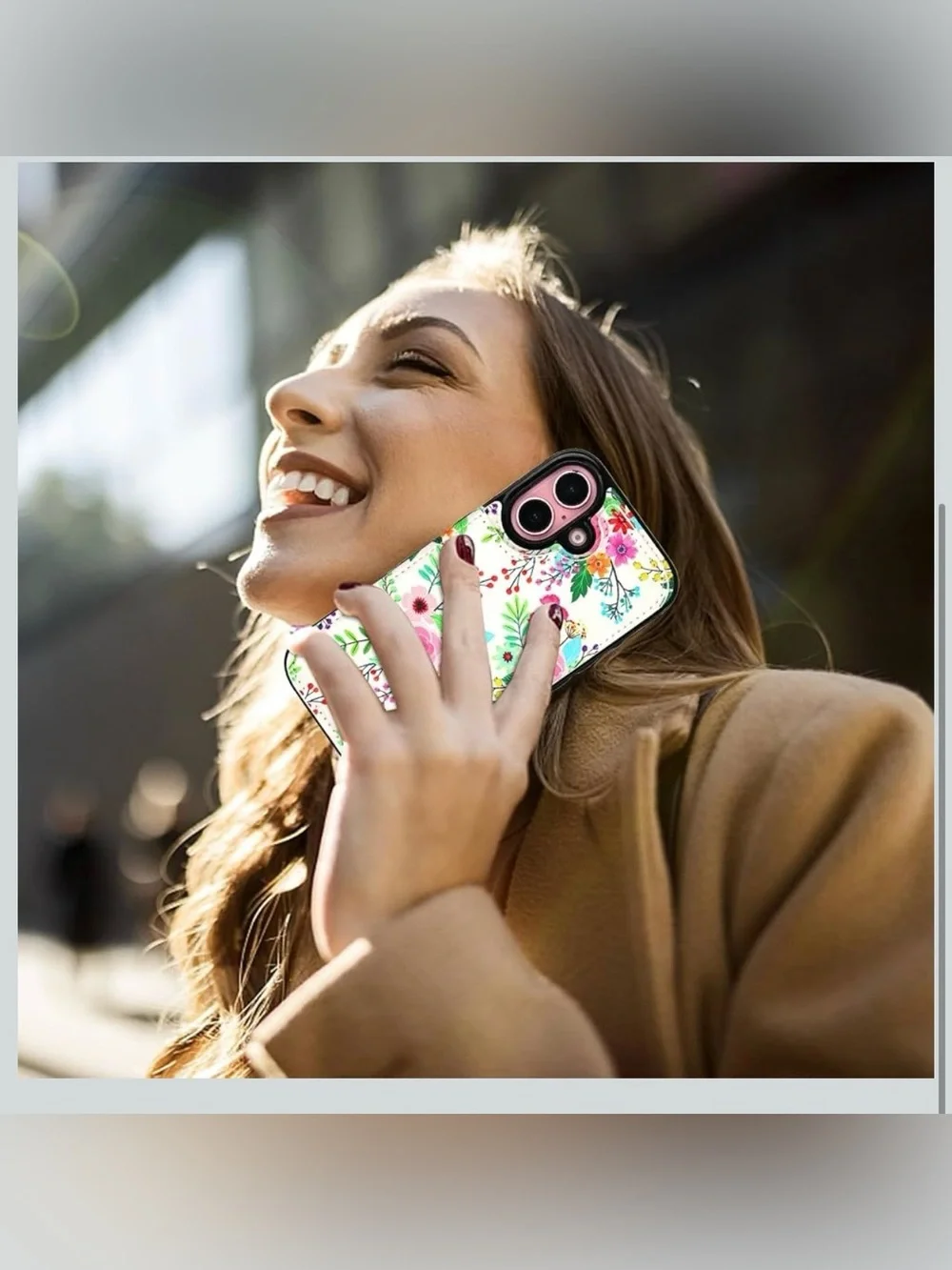 iPhone 16 Wallet Case with Card Holder, Colorful Florals Pattern